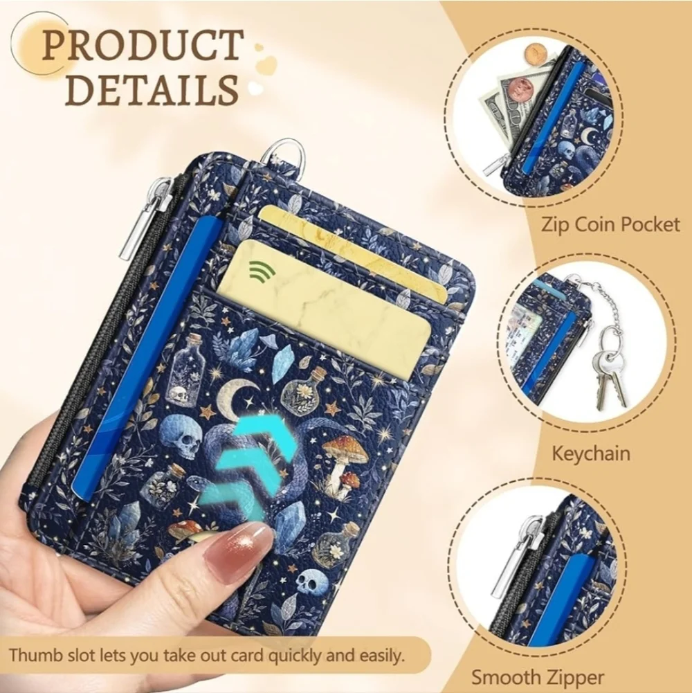 Blue Floral Card Organizer